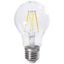 Умная LED лампа филамент GEOZON GSH-SLF01 E27, A60, 5.5W, 2200K-5500K, Wi-Fi, AC 220-250В, 50-60Гц, 500lm, прозрачная