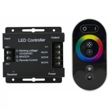 Контроллер RGB Apeyron 12В, 288 Вт, 3 канала х 8А, пульт сенсорный 04-03