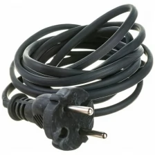 Шнур электрический соединительный, для настольной лампы, 2.2 м, 120 Вт, черный, тип V-1 Сибртех 96016