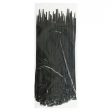 Хомут-стяжки пластиковые, 3.6х200 мм, чёрные, упаковка 100 шт.