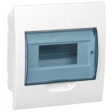 IEK Щит распределительный встраиваемый ЩРв-П-8 IP41 пластиковый белый прозрачная дверь (MKP12-V-08-40-20)