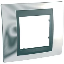 Рамка 1-м Unica Top хром/графит SchE MGU66.002.210 (Цена за: 1 шт.)