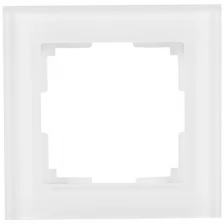 Рамка для розеток и выключателей Werkel Favorit 1 пост стекло цвет белый