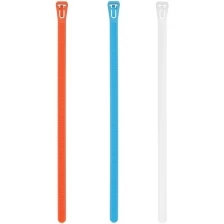 стяжка многоразовая PRM белый, голубой, оранжевый 7,5х200 15шт