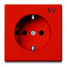 BASIC 55 Розетка 16А 250В с маркировкой SV оранжевый SCHUKO | код 2CKA002011A6153 | ABB (1 шт.)