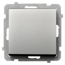 Выключатель одноклавишный Ospel Sonata серебро матовое LP-1R/m/38