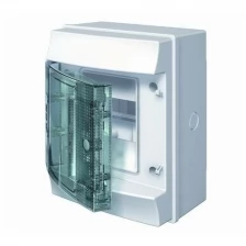 ABB Щит распределительный навесной ЩРн-П-4 пластиковый прозрачная дверь IP65 серый Mistral65 без клемм (1SL1200A00)