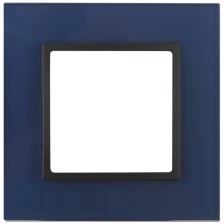 ЭРА 14-5101-29 ЭРА Рамка на 1 пост, стекло, Эра Elegance, синий+антр (10/50/1800)